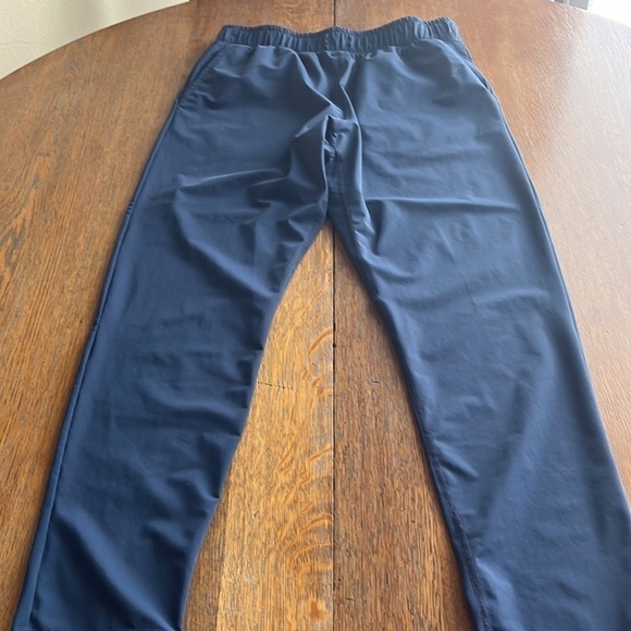 ZYIA Active stretch fabric pants dude pockets elastic waistband blue color - Picture 2 of 12